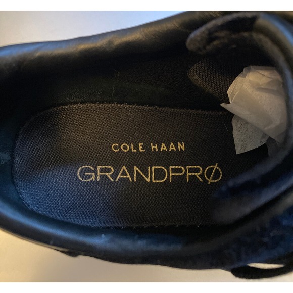 Cole Haan Grandpro Black Velvet Sneakers Womens 9 Medium Lace Up Low Top - Picture 7 of 9